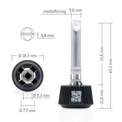Ersa 0142CDLF50/SB Soldeerpunt Beitelvorm Grootte soldeerpunt 5 mm Inhoud: 1 stuk(s)