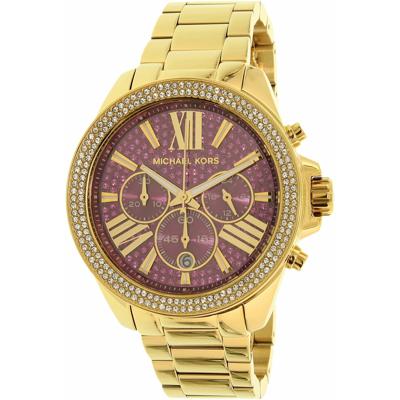 Michael Kors dames goudkleurig kristal chronograaf quartz horloge MK6290 Michael Kors dames goudkleurig kristal chronograaf quartz horloge MK6290