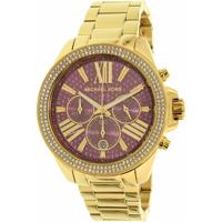 Michael Kors dames goudkleurig kristal chronograaf quartz horloge MK6290 - thumbnail
