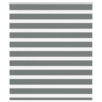 Zebra rolgordijn 135x150 cm stofbreedte 130,9 cm donkergrijs