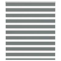Zebra rolgordijn 135x150 cm stofbreedte 130,9 cm donkergrijs - thumbnail