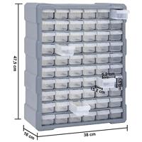 VidaXL Organiser met 60 lades 38x16x47,5 cm - thumbnail