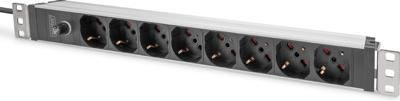 Digitus DN-95410-IT energiedistributie 8 AC-uitgang(en) 1U Digitus DN-95410-IT energiedistributie 8 AC-uitgang(en) 1U