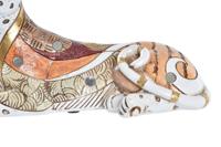 Decoratieve figuren DKD Home Decor Wit Oranje Luipaard Koloniaal 24 x 10 x 12 cm - thumbnail