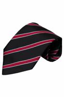 Zwarte zijden stropdas Imola 01 - thumbnail