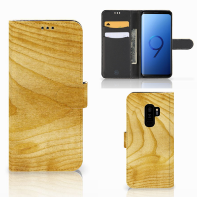 Samsung Galaxy S9 Plus | Book Style Case | Licht Hout Samsung Galaxy S9 Plus | Book Style Case | Licht Hout