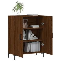 Dressoir 69,5x34x90 cm bewerkt hout bruin eikenkleur - thumbnail