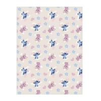 Stitch fleece plaid beige 110 x 150 cm - polyester - thumbnail