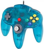 Nintendo 64 Controller Blauw Transparant (Teknogame) - thumbnail