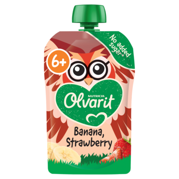 Olvarit Knijpfruit Banaan Aardbei 6+ Maanden 100 g bij Jumbo