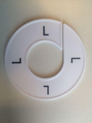 Maatring wit/zwart L