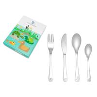 ZILVERSTAD - Kinderartikelen - Kinderbestek 4-dlg Vijverdieren - thumbnail