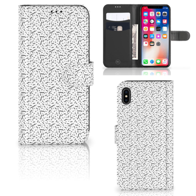 Apple iPhone Xs Max | Telefoon Hoesje | Stripes Dots | Portemonnee hoesje