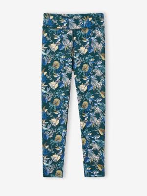 Sportlegging van technisch materiaal exotische bloemenprint groen, bedrukt