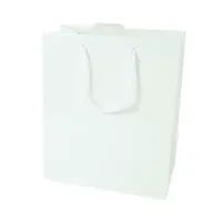 Geschenktas met koord M wit 23 cm | 60 stuks - thumbnail