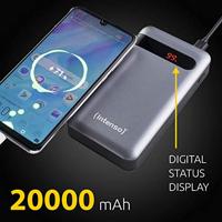 Intenso PD20000 Powerbank 20000 mAh Quick Charge 3.0, USB PD 3.0 LiPo Zwart Statusweergave - thumbnail