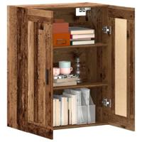 Wandkast 69,5x34x90 cm bewerkt hout oud houtkleurig - thumbnail