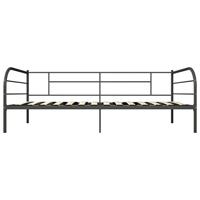 Bedbankframe metaal grijs 90x200 cm - thumbnail