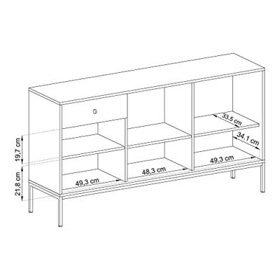 NADUVI Collection Dressoir Monique 3 deurs 3 lades
