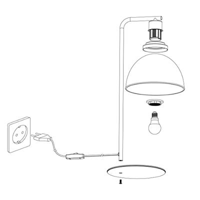 EGLO Beleser Tafellamp - E27 - 50,5 cm - Zwart