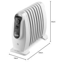 DeLonghi TRNS 0808.M Olieradiator 25 m³ 800 W Wit - thumbnail