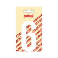 Plakcijfer Nobel 90 mm wit 6 Pickup - Pickup - thumbnail
