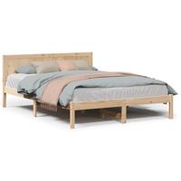 Bedframe Bruin 150 x 200 cm Massief grenenhout - thumbnail