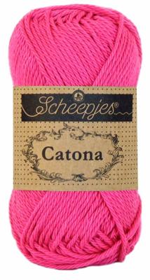 Scheepjes Catona 50g - 114 Shocking Pink - Haakgaren / Breigaren