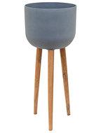 Refined Retro bloempot op poten 97x40cm grijs - thumbnail