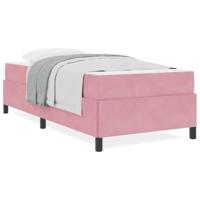 Bedframe met matras Roze en wit 80 x 200 cm Fluweel - thumbnail