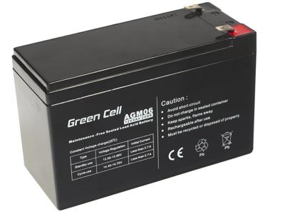 Green Cell Loodaccu 12 V 9 Ah Loodvlies (AGM) (b x h x d) 151 x 95 x 65 mm Kabelschoen 6.35 mm Cyclusbestendig, Onderhoudsvrij Green Cell Loodaccu 12 V 9 Ah Loodvlies (AGM) (b x h x d) 151 x 95 x 65 mm Kabelschoen 6.35 mm Cyclusbestendig, Onderhoudsvrij
