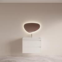 Badmeubelset BWS Riga met Lako Wastafel Wit 80 cm Mat Wit - thumbnail