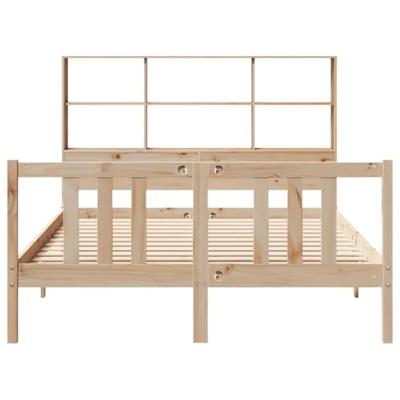 Bed met boekenkast zonder matras massief grenenhout 120x200 cm