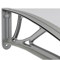 Deurluifel 400x100 cm polycarbonaat grijs - thumbnail