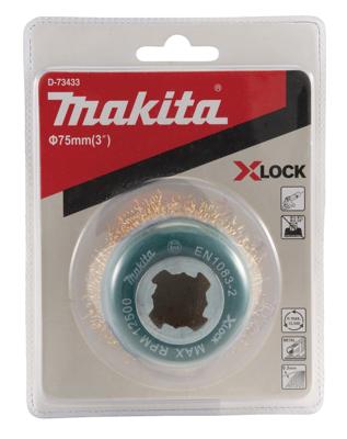 Makita Komborstel 75 mm messing X-Lock D-73433 1 stuk(s)