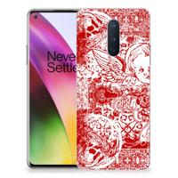 Silicone Back Case OnePlus 8 Angel Skull Rood - thumbnail