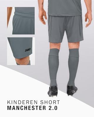 JAKO 4400K Short Manchester 2.0 Kids - Steengrijs - 128