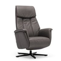 Relaxstoel S-100 Donkergrijs Leer - thumbnail