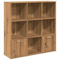 Boekenkast 98x29x97,5 cm bewerkt hout artisanaal eikenkleur - thumbnail