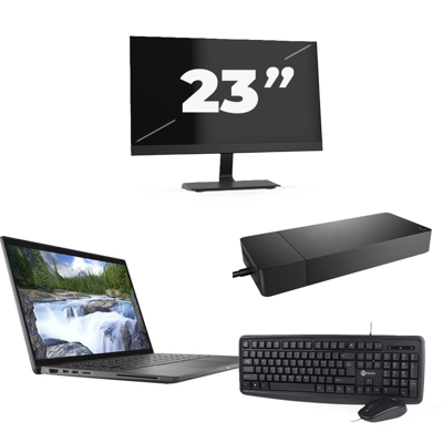 Dell Latitude 7410 - Intel Core i7-10e Generatie - 14 inch - 16GB RAM - 256GB SSD - Windows 11 Home + 1x 23 inch Monitor