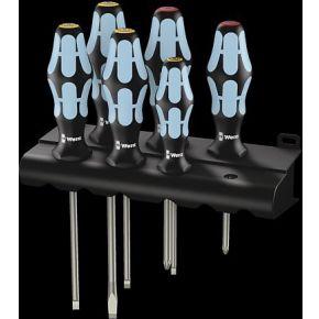 Wera 3334/6 Schroevendraaier-set, RVS + houder, 6 -delig - 1 stuk(s) - 05032060001