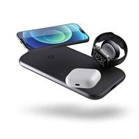ZENS Aluminium Series 4 in 1 Wireless Charger + Watch ZEDC14B Inductie lader Zwart - thumbnail