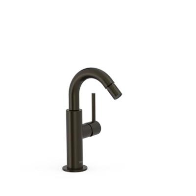 Bidetmengkraan Tres Study Exclusive Hendel Uitloop Gebogen 16,5 cm Rond Zwart Brons Tres