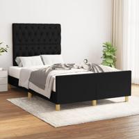 Bedframe zonder matras 120x200 cm stof zwart - thumbnail