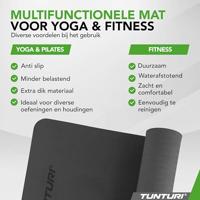 Tunturi Yogamat 8mm | Fitnessmat | Pilatesmat | 180 x 60 x 0,8 cm | Incl Draagtas | Anti Slip en Eco | Zwart - thumbnail