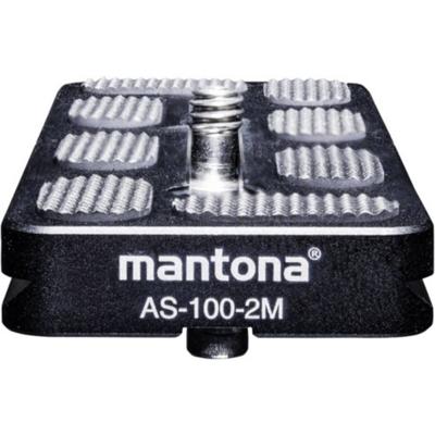 Mantona snelwisselplaat, 0, zwart, AS-100-2M