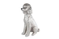 Sculptuur Poodle XXL champagne goud polystone - thumbnail