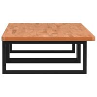 Badkamer wandschap staal en massief beukenhout - thumbnail