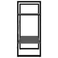 Boekenkast met 2 schappen 60x30x70 cm spaanplaat grijs - thumbnail