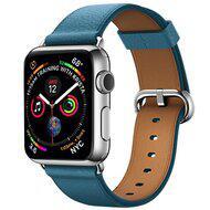 Classic lederen bandje - Blauw - Geschikt voor Apple Watch 38mm / 40mm / 41mm / 42mm - thumbnail